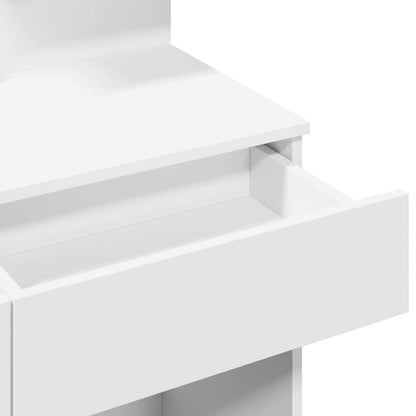 Dressing Table with LED White 100x40x130 cm