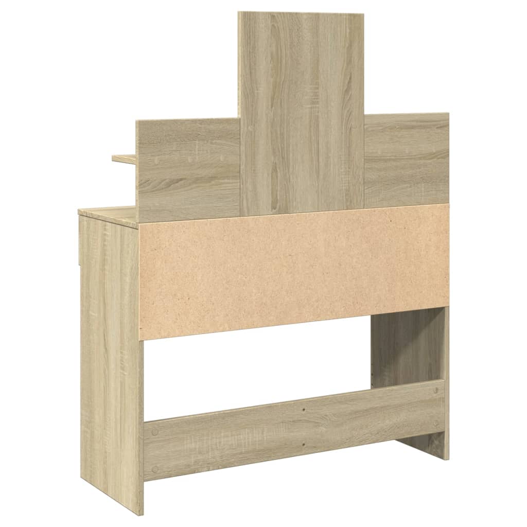 Dressing Table with LED Sonoma Oak 100x40x130 cm