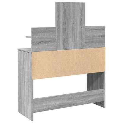 Dressing Table with LED Grey Sonoma 100x40x130 cm