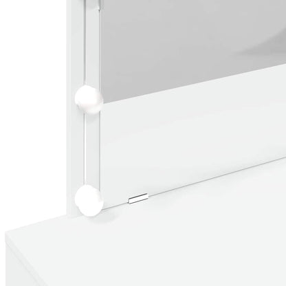 Dressing Table with LED White 100x40x120 cm