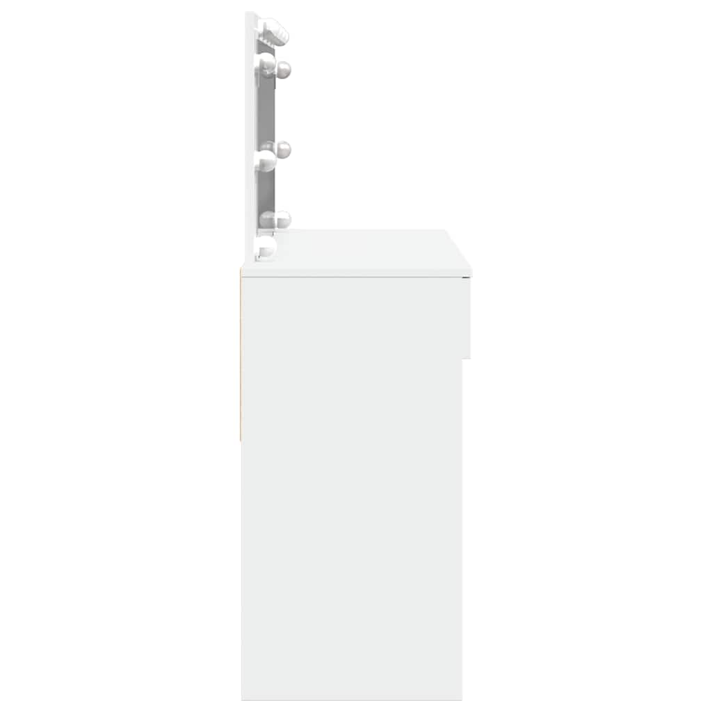 Dressing Table with LED White 100x40x120 cm