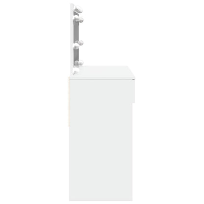 Dressing Table with LED White 100x40x120 cm