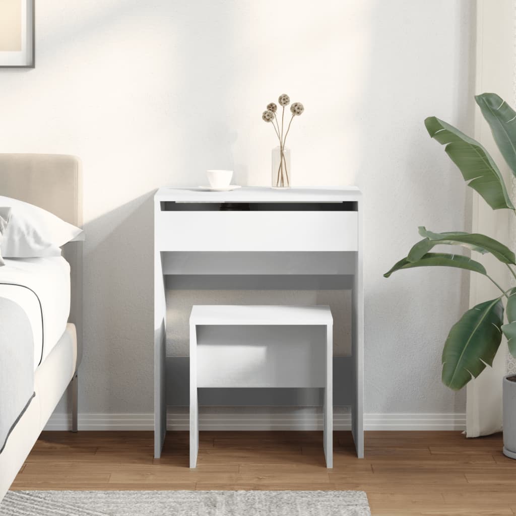 Dressing Table and Stool White 60x40x113,5 cm