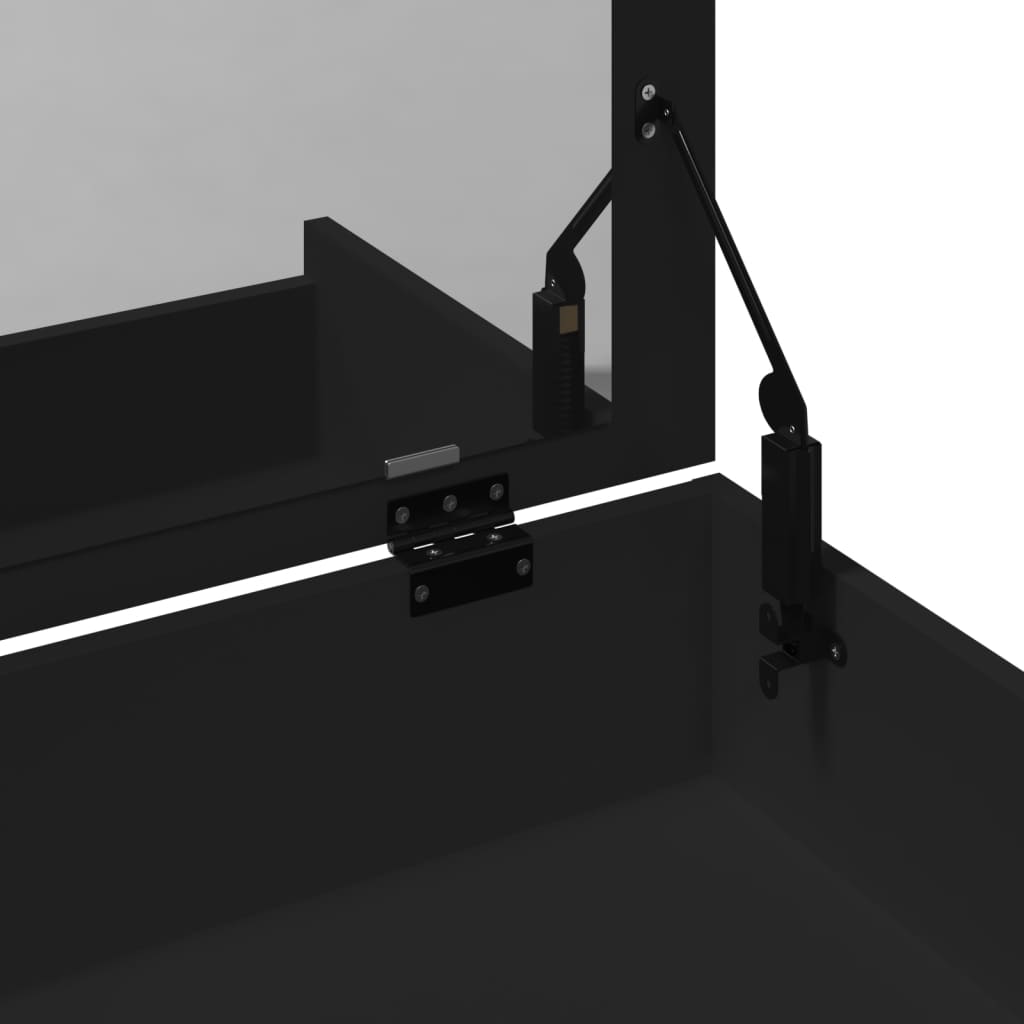 Dressing Table and Stool Black 60x40x113,5 cm