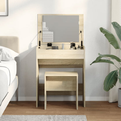 Dressing Table and Stool Sonoma Oak 60x40x113,5 cm