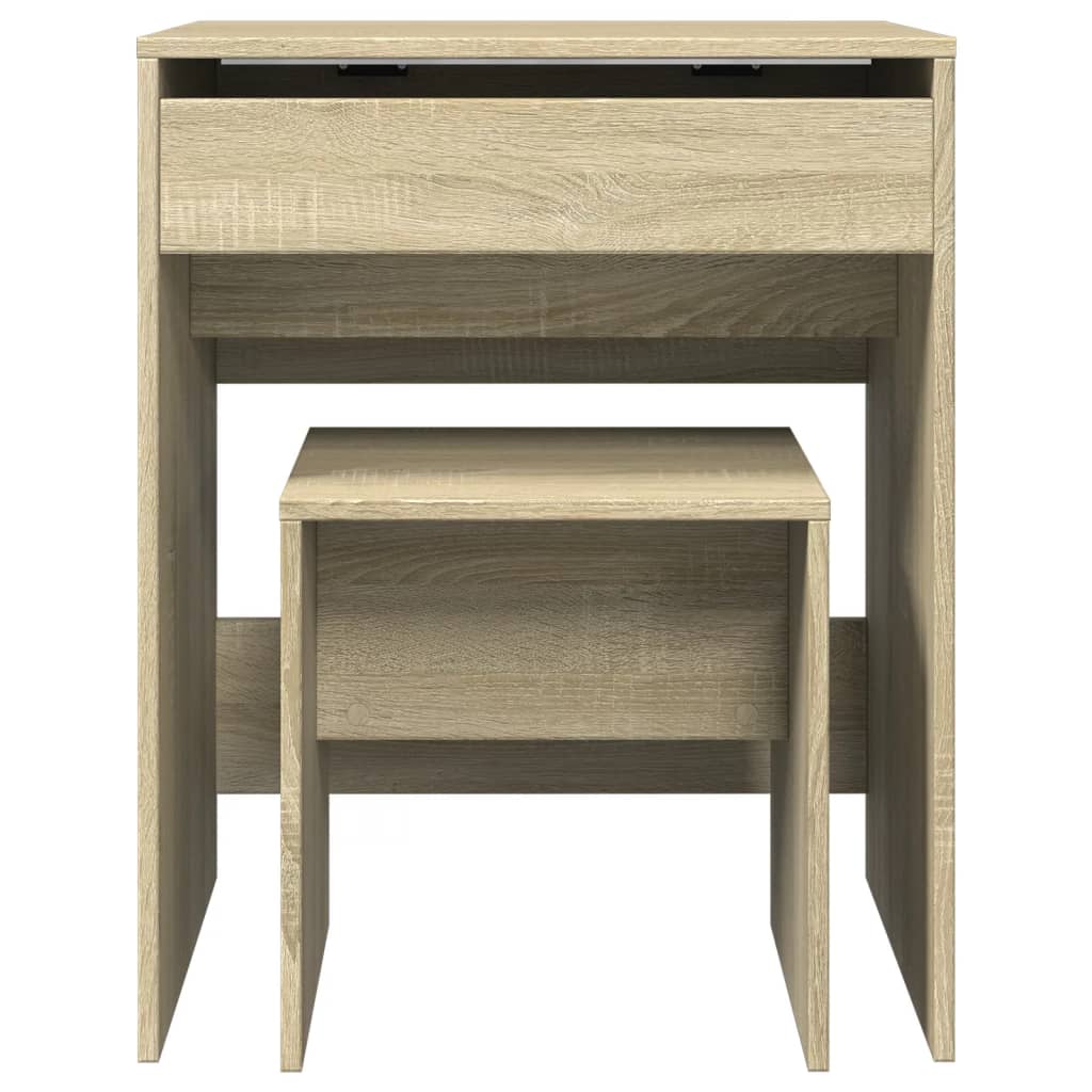 Dressing Table and Stool Sonoma Oak 60x40x113,5 cm