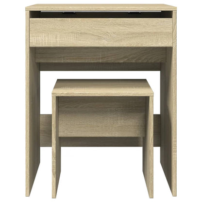 Dressing Table and Stool Sonoma Oak 60x40x113,5 cm
