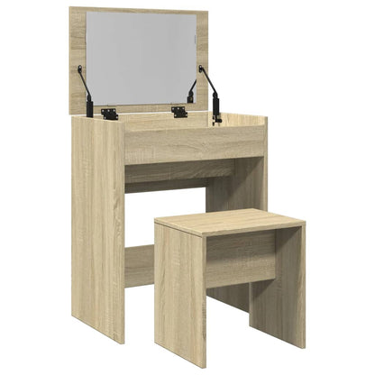 Dressing Table and Stool Sonoma Oak 60x40x113,5 cm