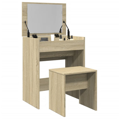 Dressing Table and Stool Sonoma Oak 60x40x113,5 cm