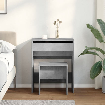 Dressing Table and Stool Concrete Grey 60x40x113,5 cm