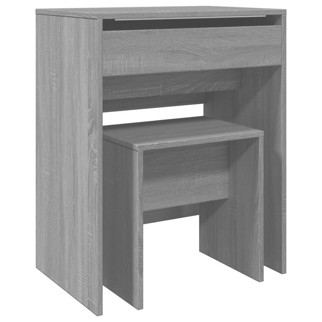 Dressing Table and Stool Grey Sonoma 60x40x113,5 cm