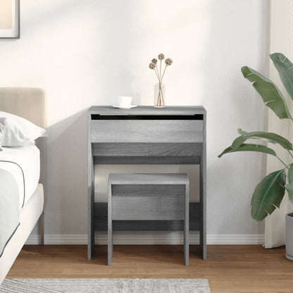 Dressing Table and Stool Grey Sonoma 60x40x113,5 cm
