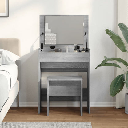 Dressing Table and Stool Grey Sonoma 60x40x113,5 cm