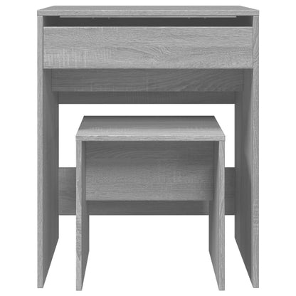 Dressing Table and Stool Grey Sonoma 60x40x113,5 cm