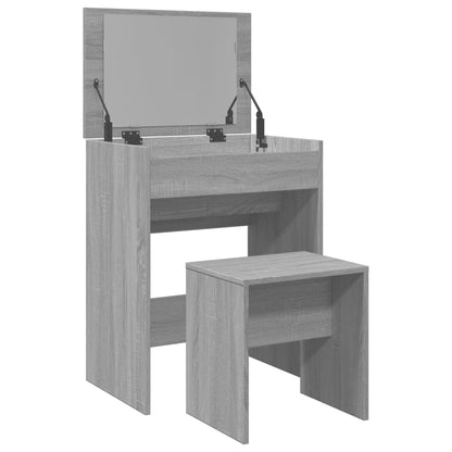 Dressing Table and Stool Grey Sonoma 60x40x113,5 cm