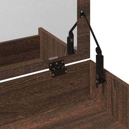 Dressing Table and Stool Brown Oak 60x40x113.5 cm