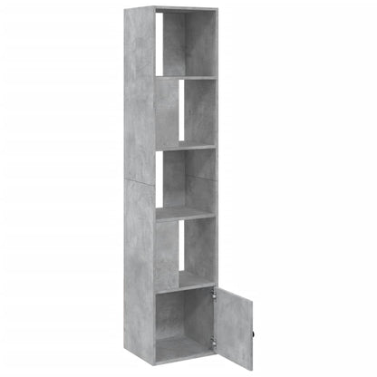 Bookcase Concrete Grey 40x36x189 cm Engineered Wood