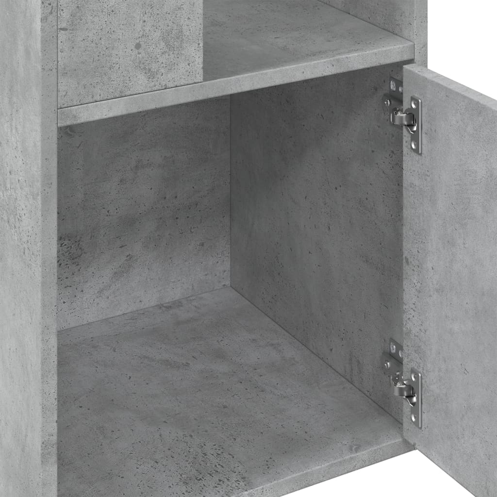 Bookcase Concrete Grey 40x36x189 cm Engineered Wood