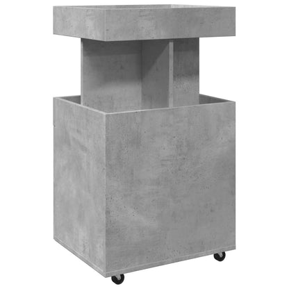 Bar Cart Concrete Grey 50x41x89 cm Engineered Wood