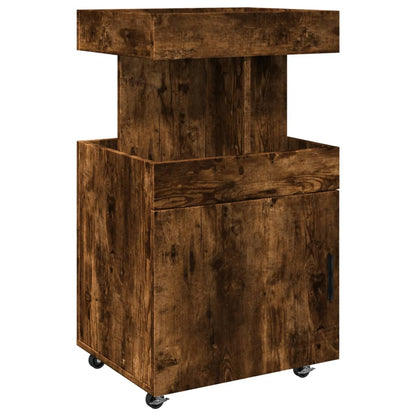 Bar Cart Smoked Oak 50x41x89 cm Engineered Wood