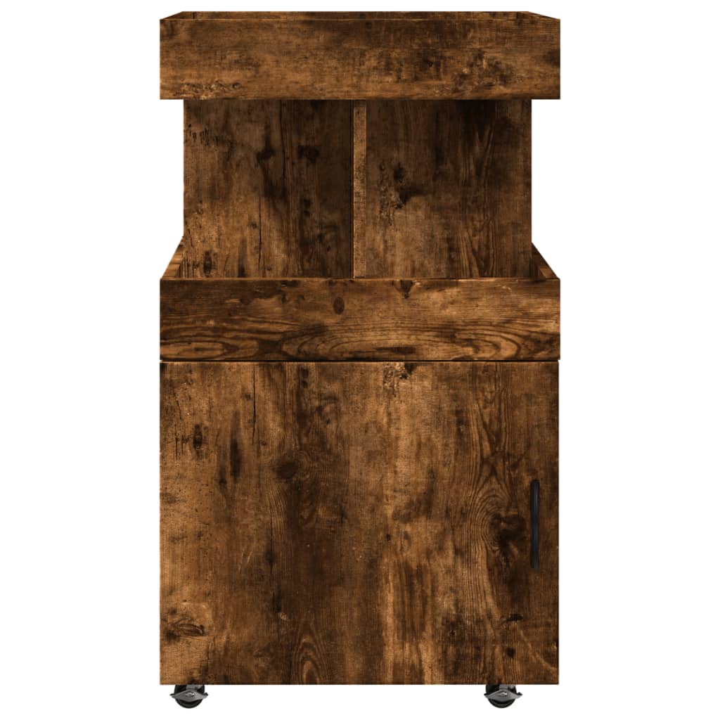 Bar Cart Smoked Oak 50x41x89 cm Engineered Wood