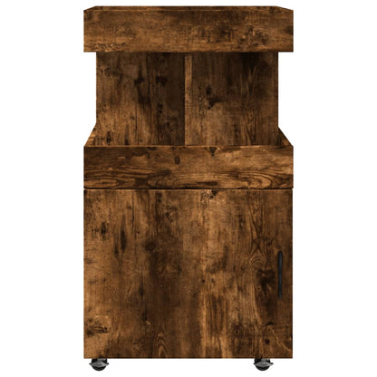 Bar Cart Smoked Oak 50x41x89 cm Engineered Wood