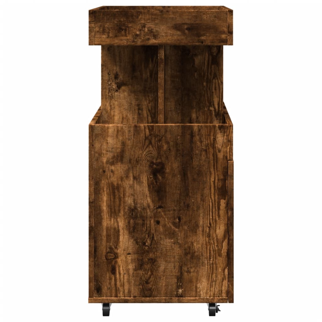 Bar Cart Smoked Oak 50x41x89 cm Engineered Wood