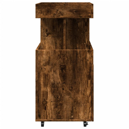 Bar Cart Smoked Oak 50x41x89 cm Engineered Wood