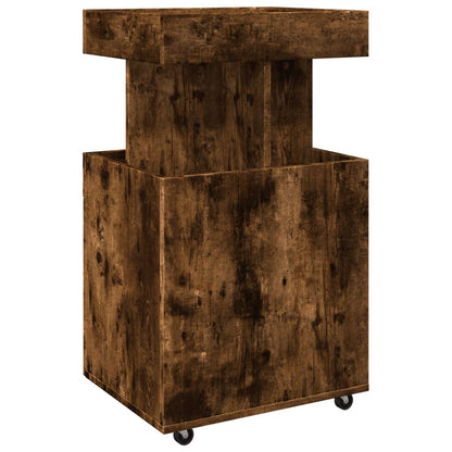 Bar Cart Smoked Oak 50x41x89 cm Engineered Wood
