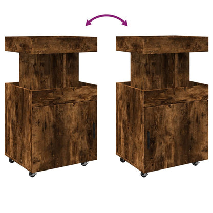 Bar Cart Smoked Oak 50x41x89 cm Engineered Wood