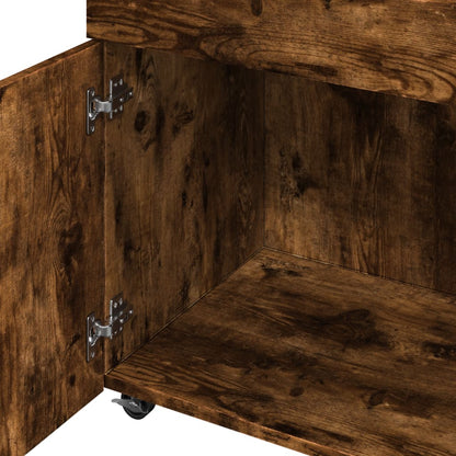 Bar Cart Smoked Oak 50x41x89 cm Engineered Wood