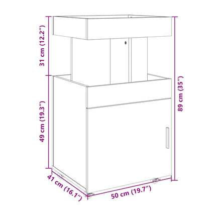 Bar Cart Grey Sonoma 50x41x89 cm Engineered Wood