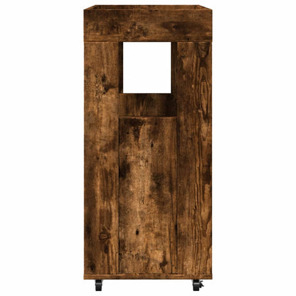 Bar Cart Smoked Oak 60x39,5x89 cm Engineered Wood