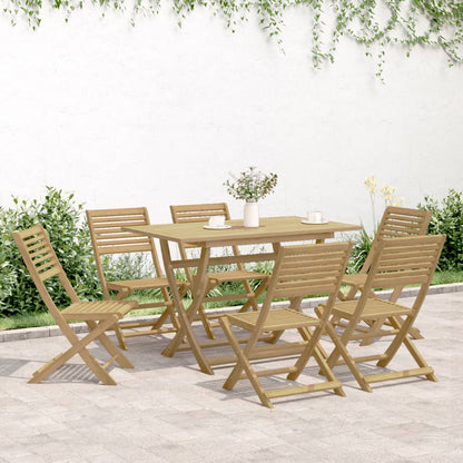 7 Piece Garden Dining Set Solid Wood Acacia