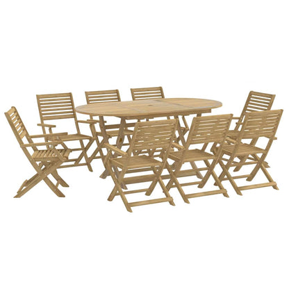 9 Piece Garden Dining Set Solid Wood Acacia