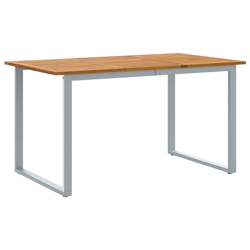 Garden Dining Set 5 pcs Grey Solid Acacia Wood