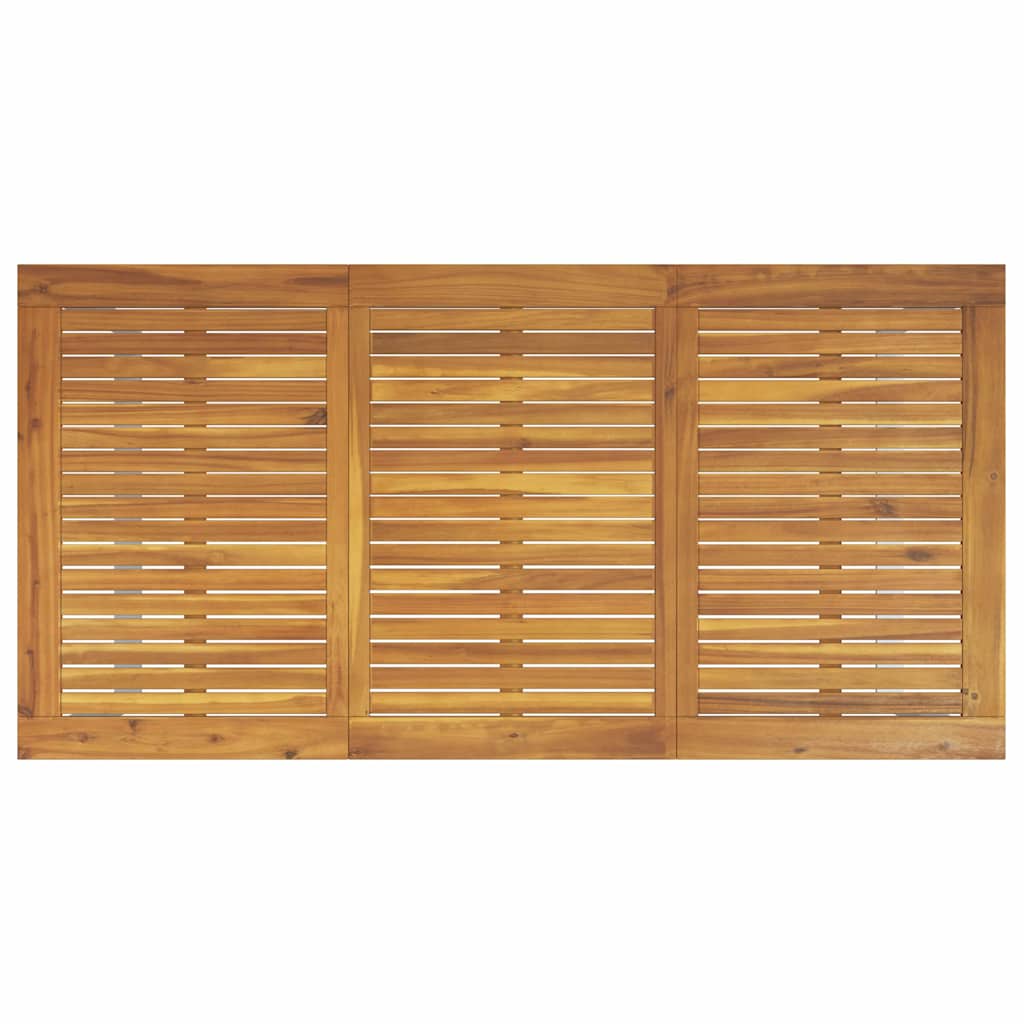 Garden Dining Set 7 pcs Grey Solid Acacia Wood