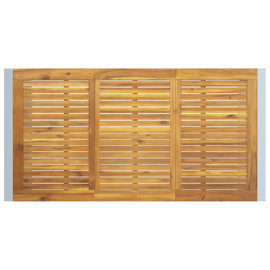 Garden Dining Set 5 pcs Grey Solid Acacia Wood