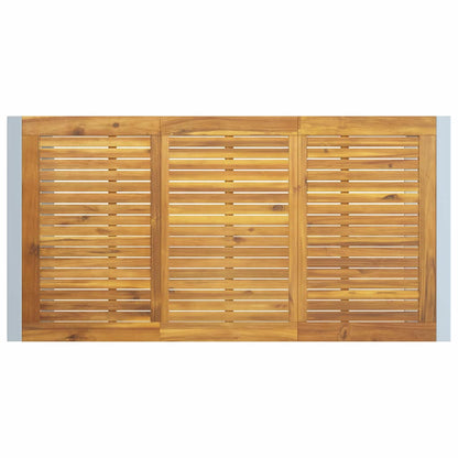 Garden Dining Set 7 pcs Grey Solid Acacia Wood