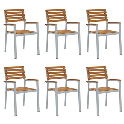 Garden Chair 6 pcs Brown 56 x 57 x 87 cm Solid Acacia Wood