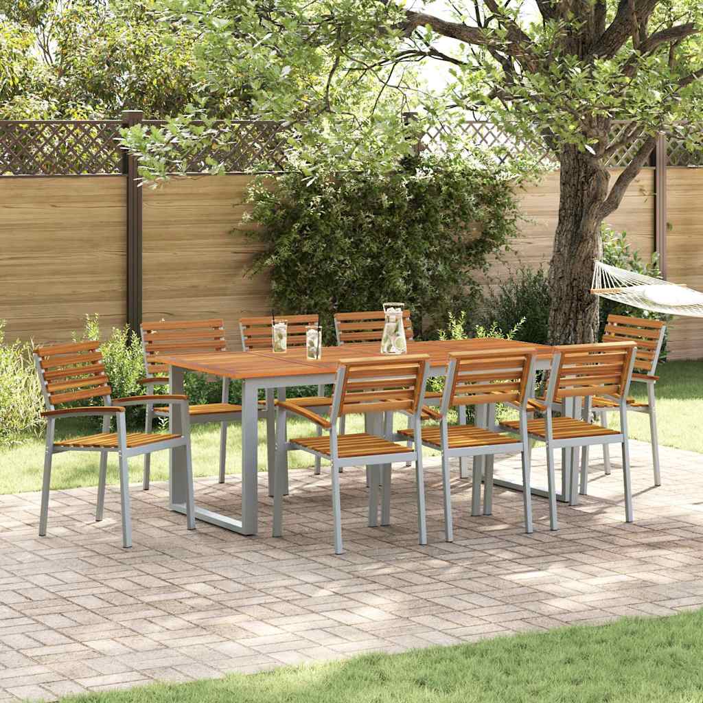 Garden Chair 8 pcs Brown 56 x 57 x 87 cm Solid Acacia Wood