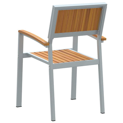 Stacking Chair 6 pcs Brown 56 x 57 x 87 cm Solid Acacia Wood