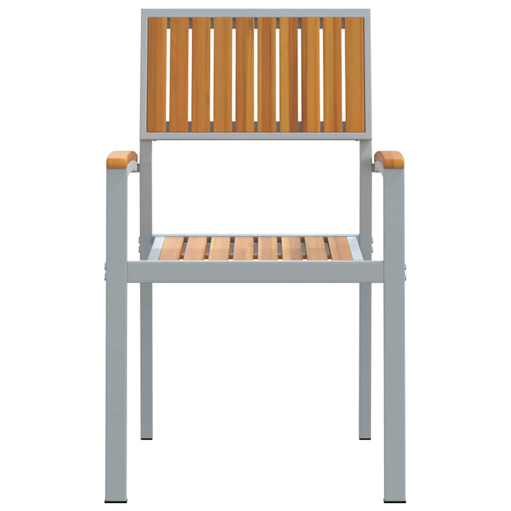 Stacking Chair 6 pcs Brown 56 x 57 x 87 cm Solid Acacia Wood