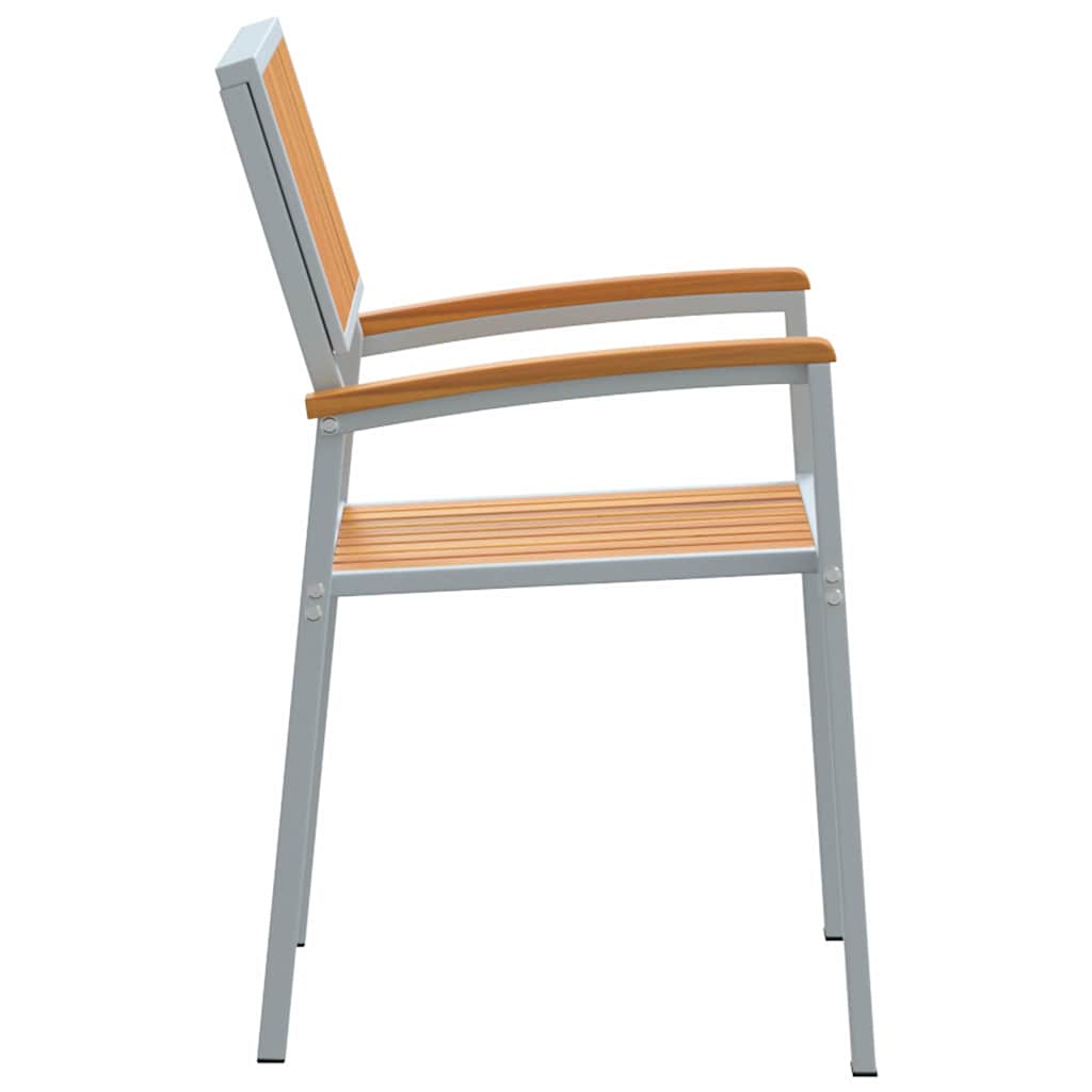 Stacking Chair 6 pcs Brown 56 x 57 x 87 cm Solid Acacia Wood