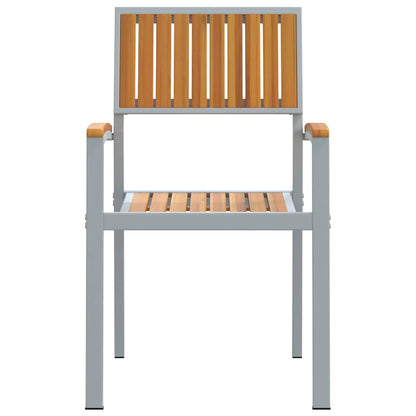 Stacking Chair 8 pcs Brown 56 x 57 x 87 cm Solid Acacia Wood