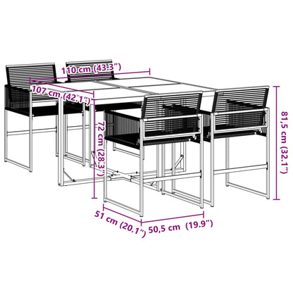Garden Dining Set | Black