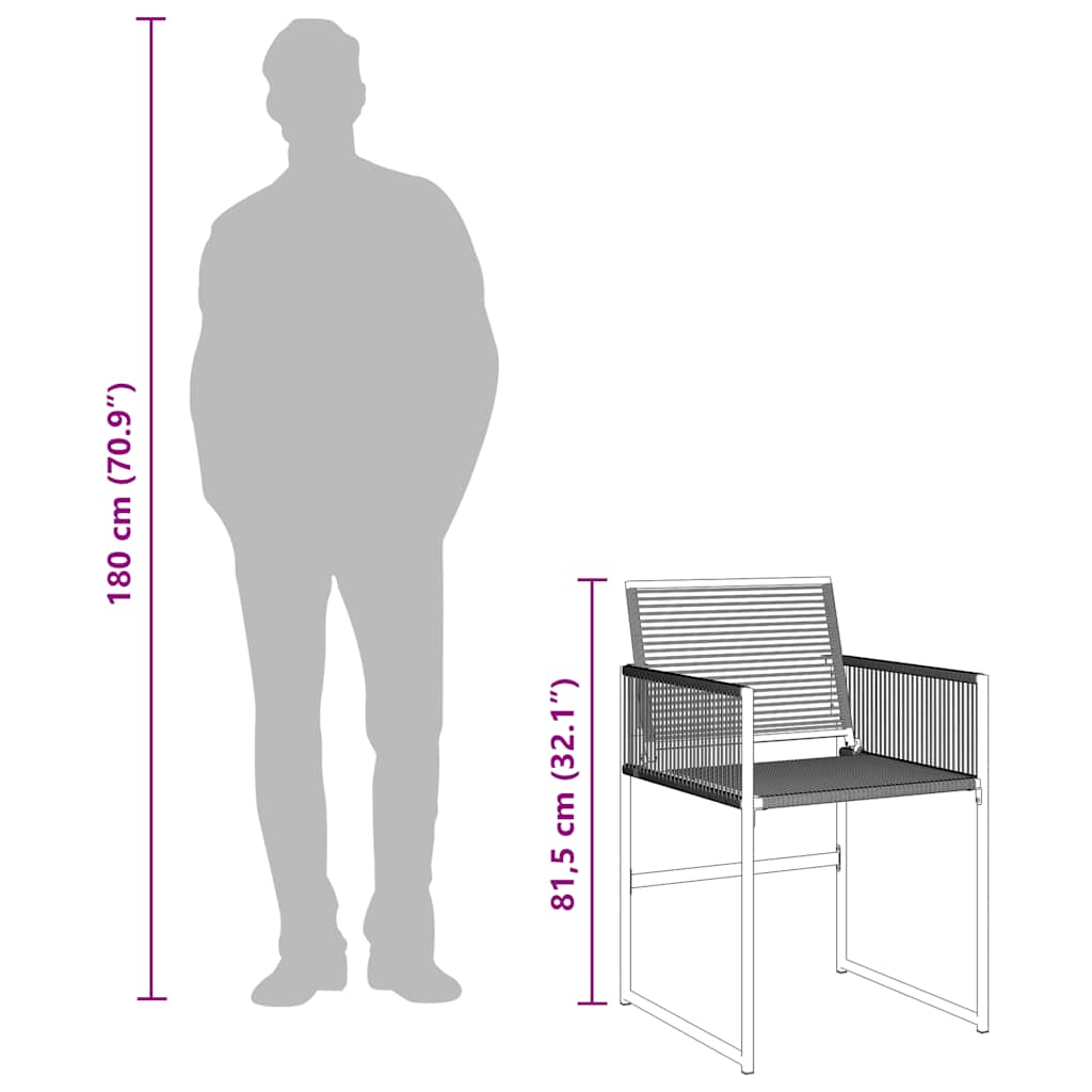 11 Piece Garden Dining Set Black Poly Rattan