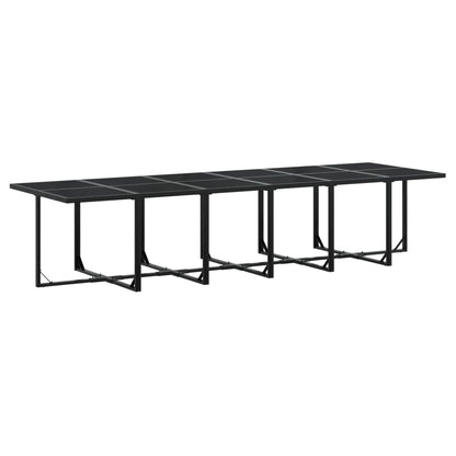Garden Dining Set | Black | Poly Rattan | 13 Piece Set | Stackable