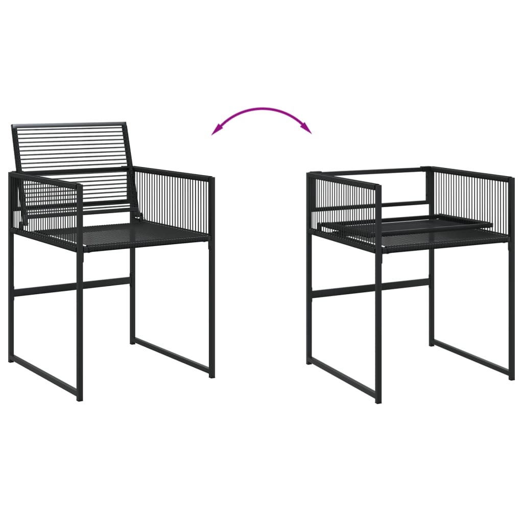 Garden Dining Set | Black | Poly Rattan | 13 Piece Set | Stackable