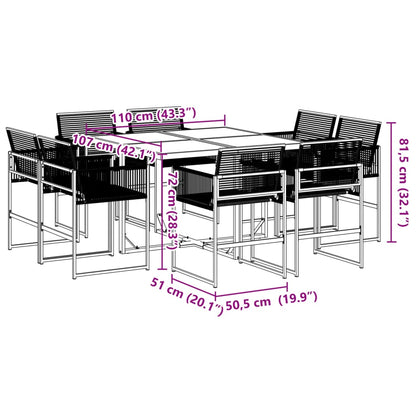 Garden Dining Set | Black
